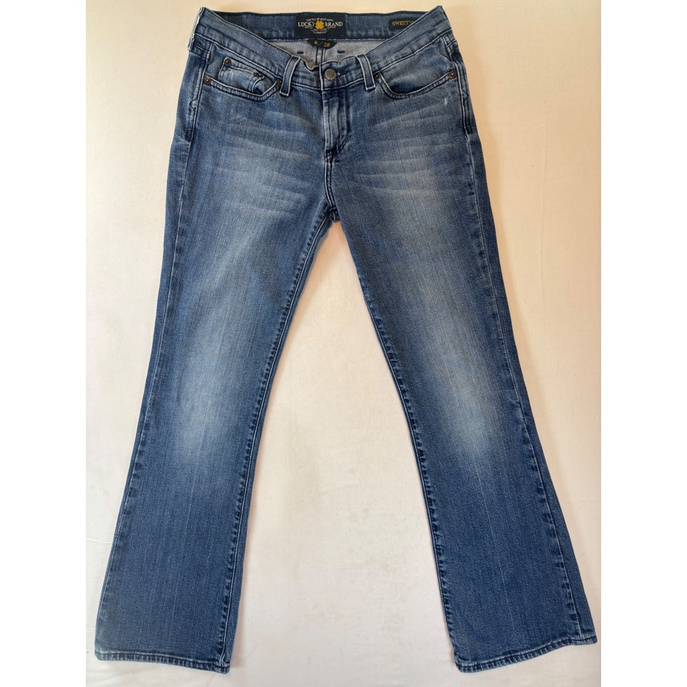 Lucky Brand Sweet N Low Bootcut Jeans Medium Wash Blue Denim 6/28 Leslie